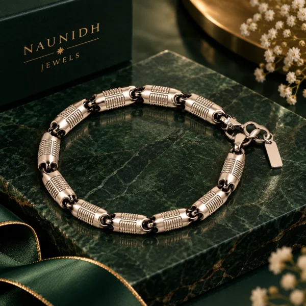 Solid Silver Men’s Chain Link Bracelet