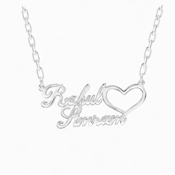 Silver Personalised Precious Sweetheart Pendant