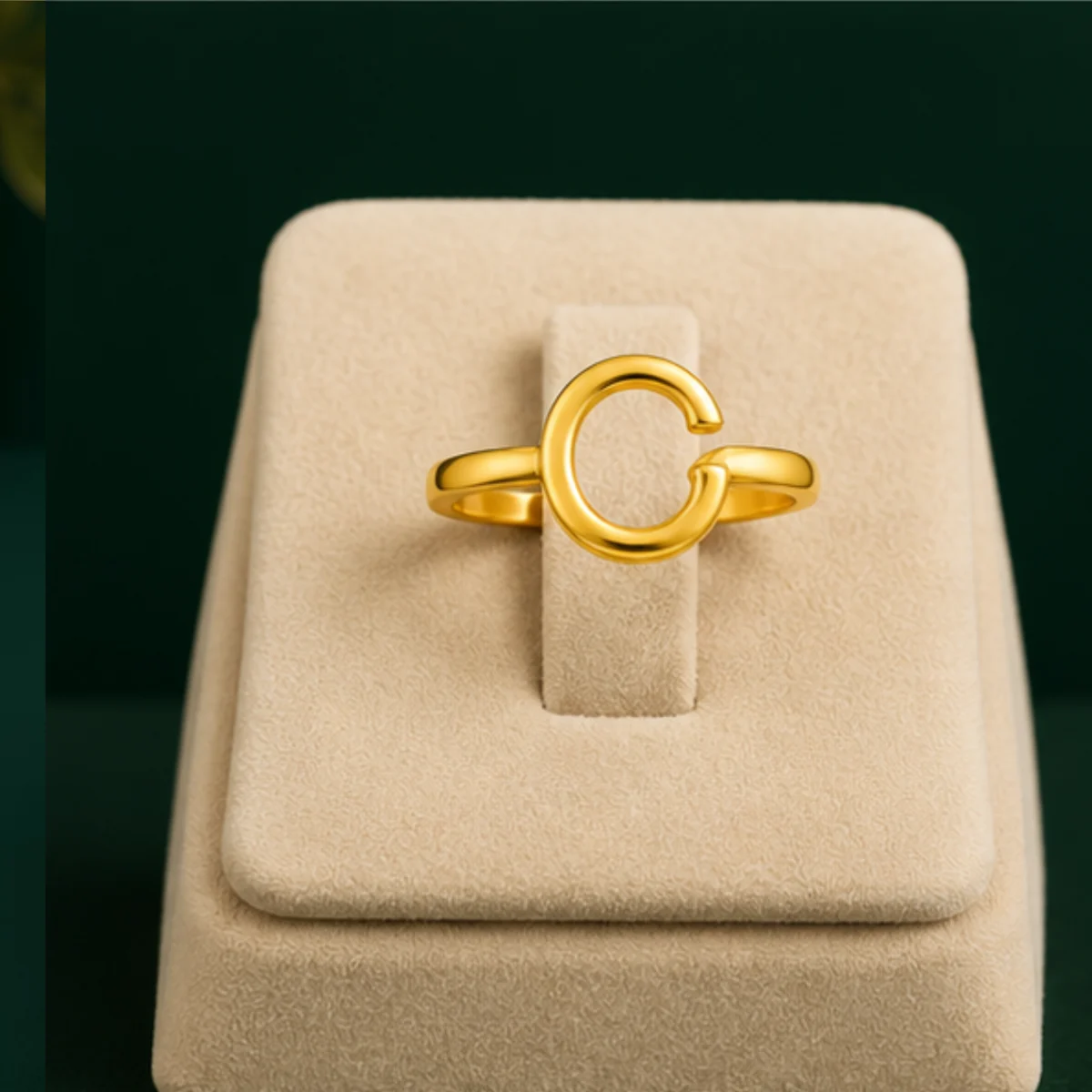 Golden Letter C Ring - Image 3
