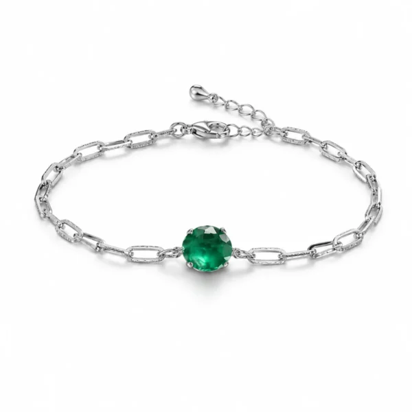 Green Emerald Stone Bracelet