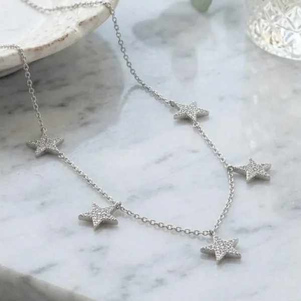 Silver Star Charm Necklace