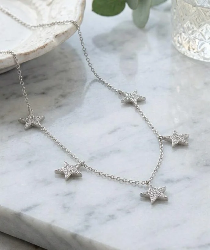 Silver Star Charm Necklace - Image 3