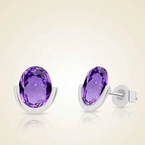 Purple Elegant Stud Earrings