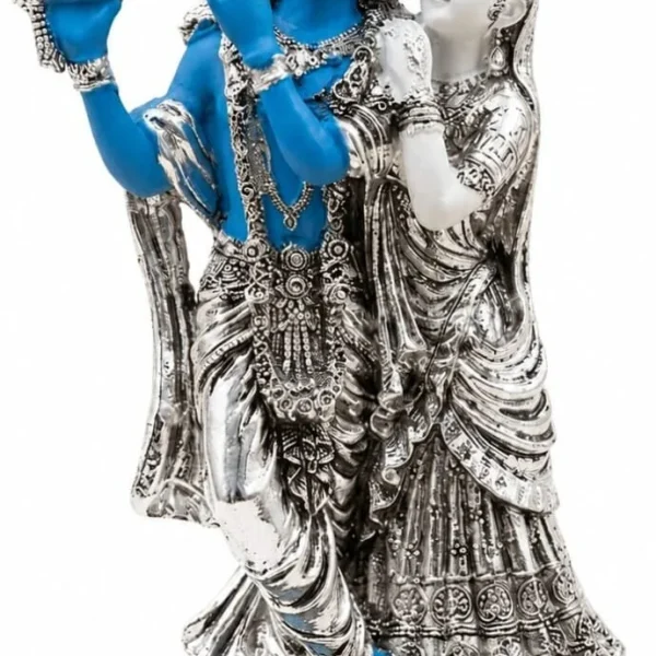 Premium Silver Finsh Radha Krishna Murti
