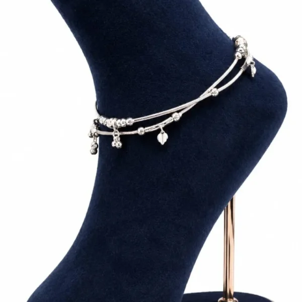 Silver Leaf Anklet