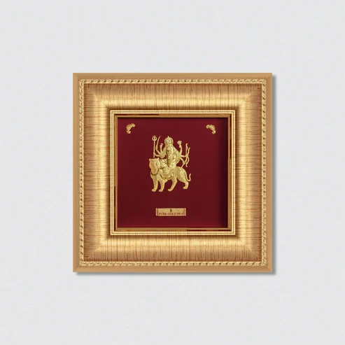 Divine Maa Durga – 24KT Gold Frame