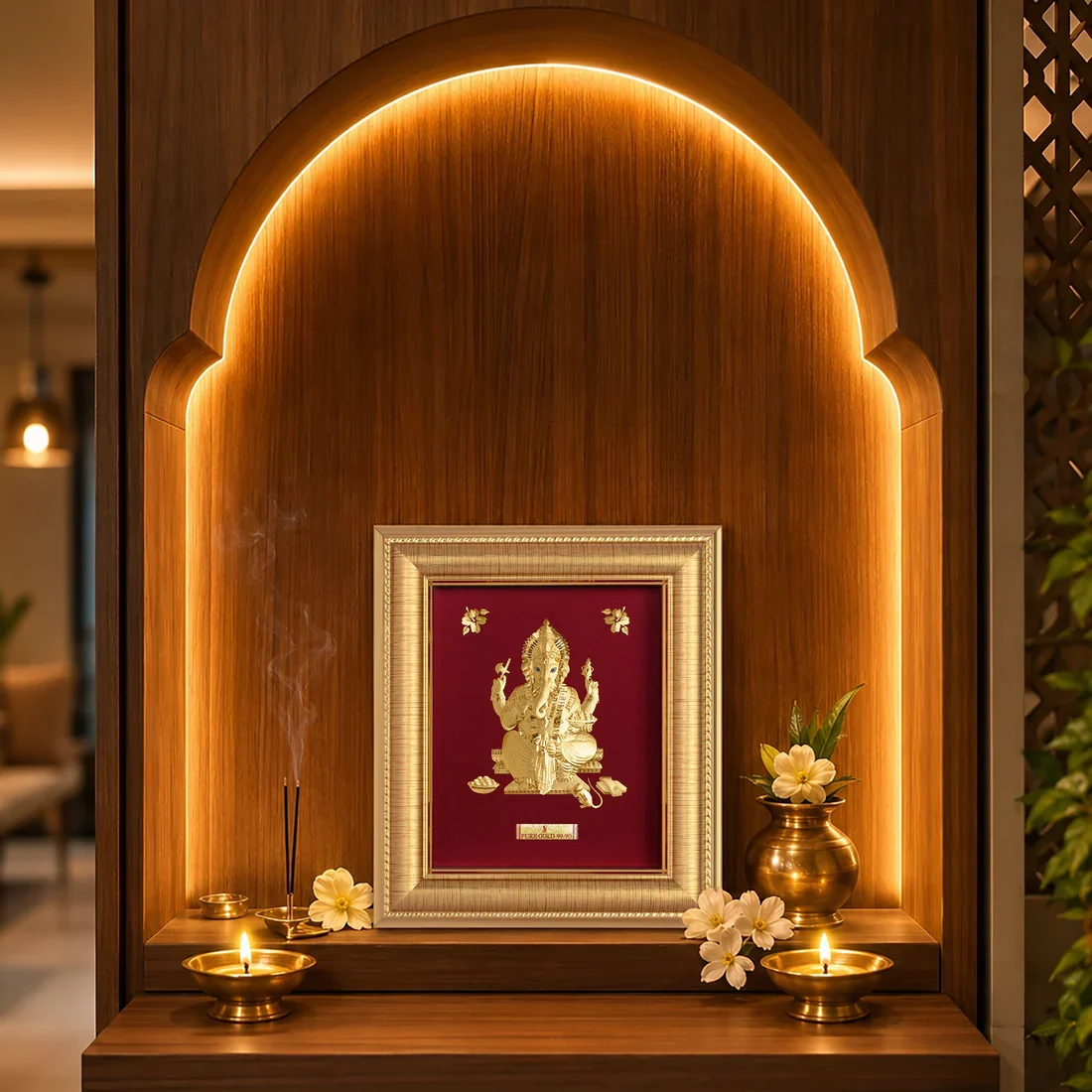 Shree Ganesh Divine Blessings 24KT Frame - Image 2
